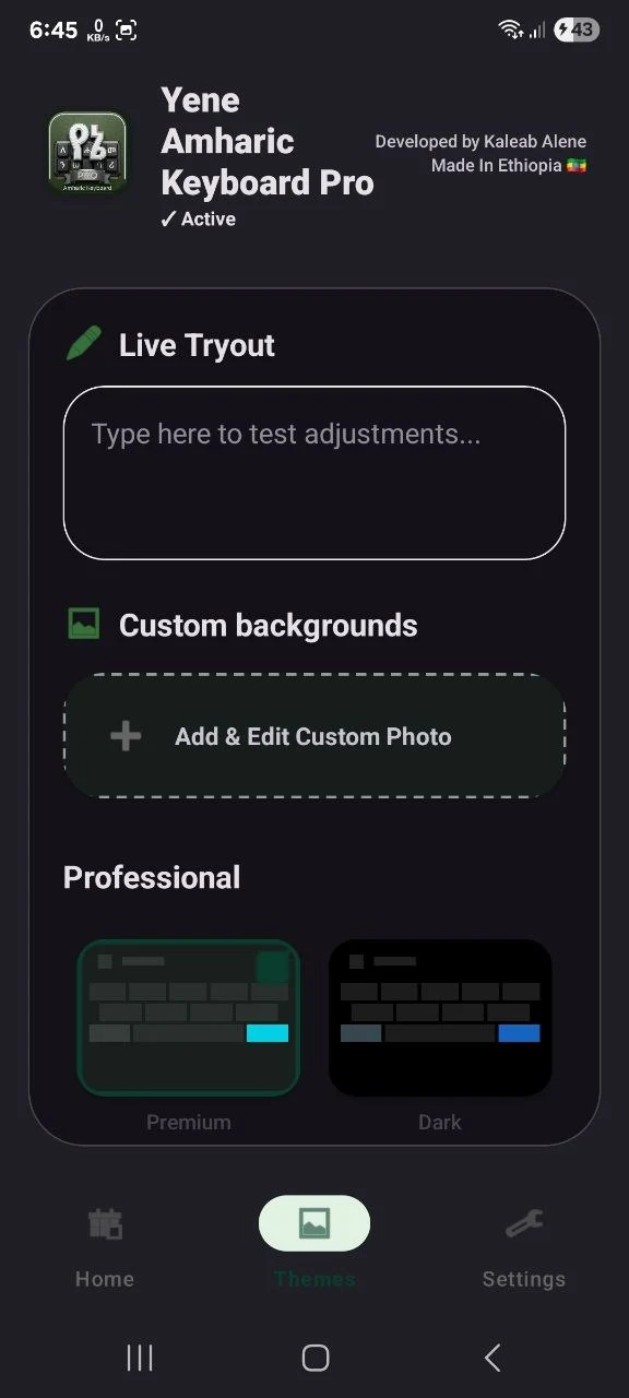 Amharic Keyboard Pro screenshot